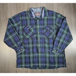 Vintage Backpacker XL Outdoors Plaid Flannel Shirt Long Sleeve Button Down
